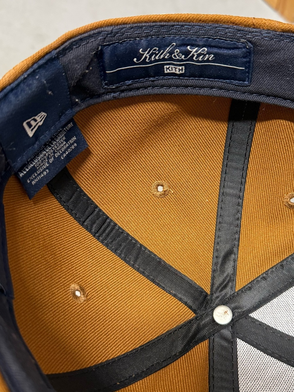 Kith & Kin x New Era &K Fitted Hat Brown Size 7 3/8 Made in USA Collection - Picture 4 of 5